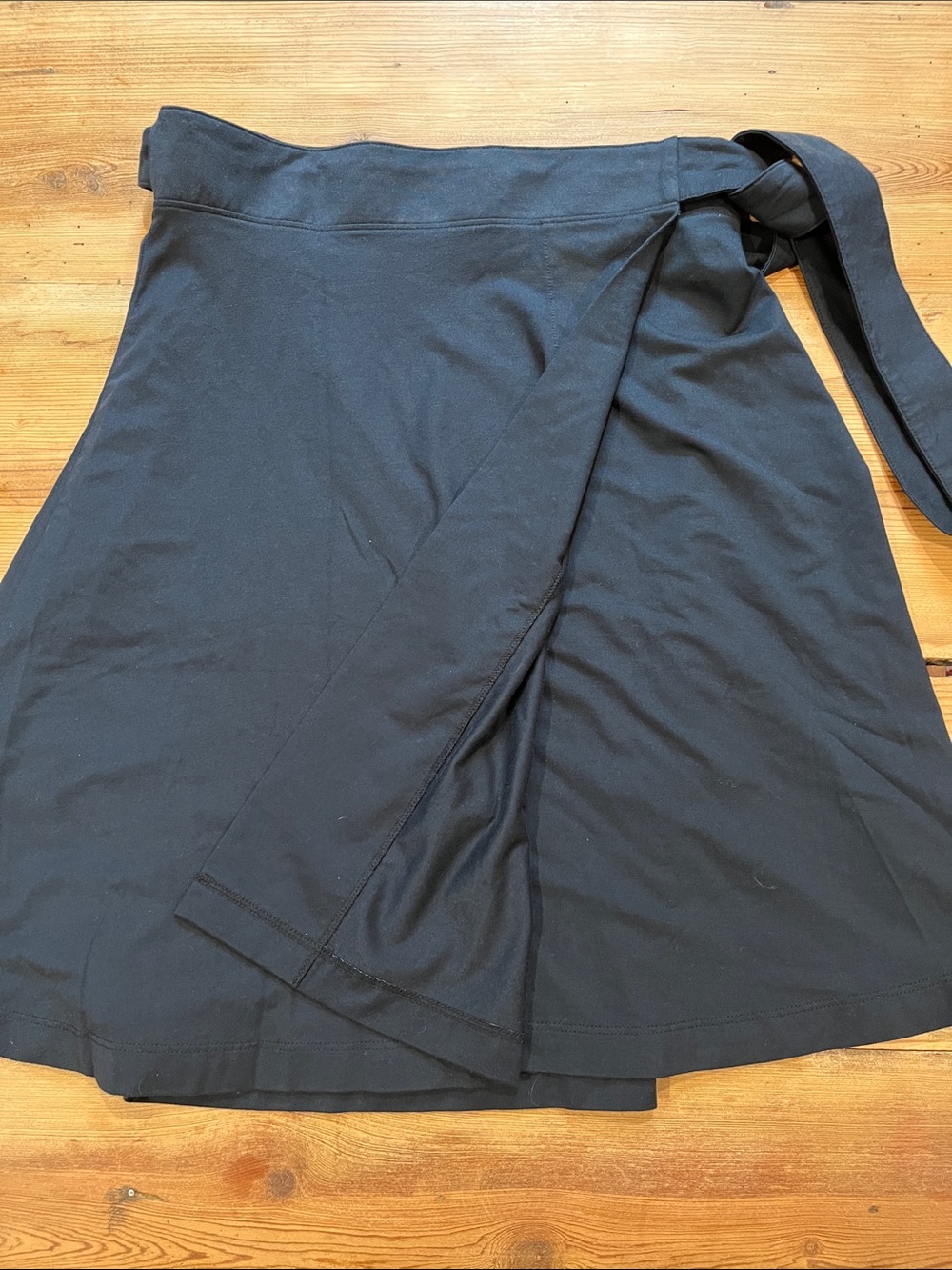 HANNA ANDERSSON Women's M Navy Blue Micromodal Wrap Around Skirt Ties